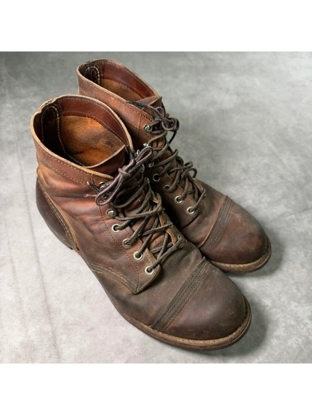 Red Wing Iron Ranger 8111 Amber Harness Leather Cap Toe Boots Mens 9.5 D USA
